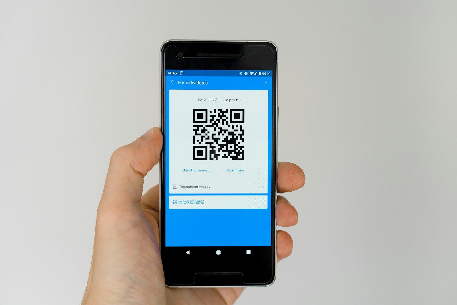 Scanning a shipment QR code on a phone